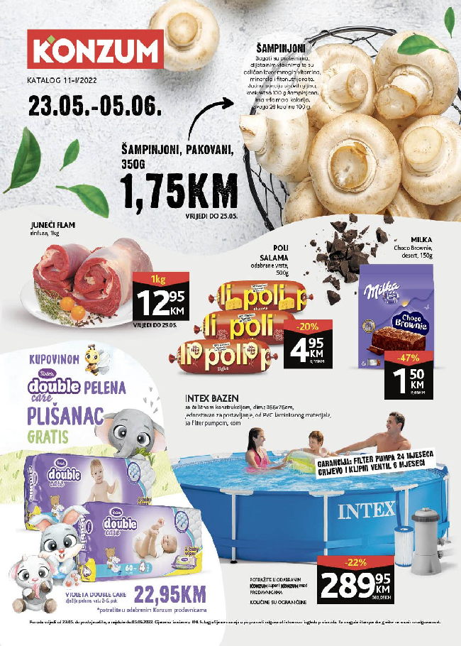 Konzum: Akcijski katalog od 23.05. do 05.06.2022.