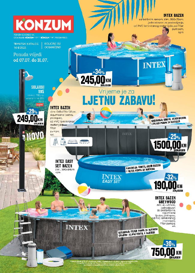 Konzum: Vrijeme za ljetnu zabavu! od 07. do 31.07.2022.