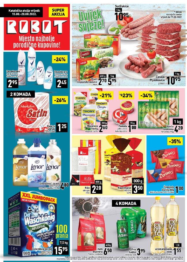 Robot: Akcijski katalog od 15. do 28.08.2022.