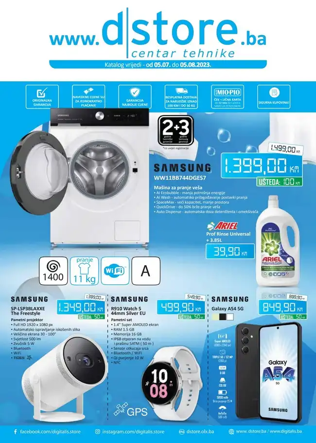 Dstore – Centar tehnike: Akcijski katalog od 05.07. do 05.08.2023.
