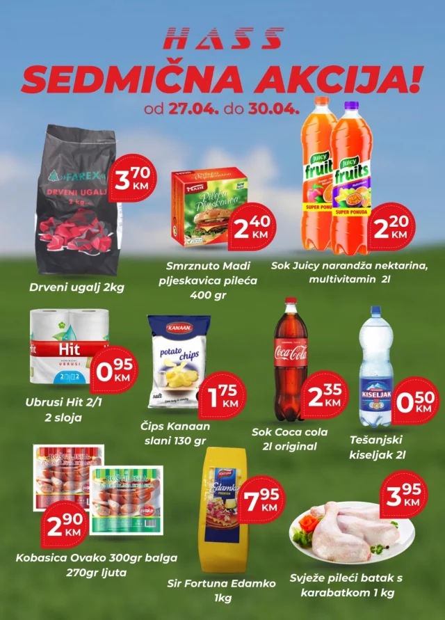Hass komerc: Sedmična akcija (od 27.04. do 30.04.2026)